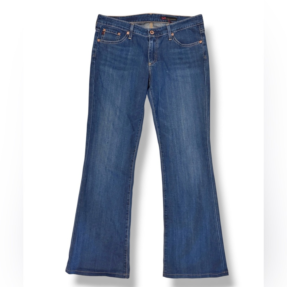 AG ADRIANO GOLDSCHMIED Low Rise Flares Denim Jeans Size 30R Y2K VINTAGE